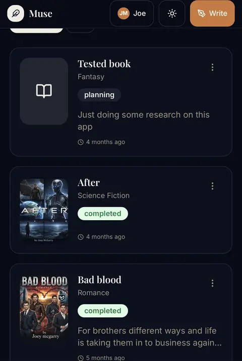 All your books in one place screen